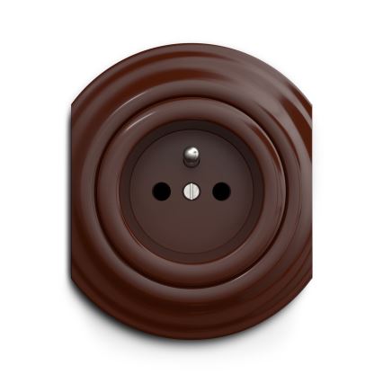 Kliklap - Vanaaegne pistik 230V pruun