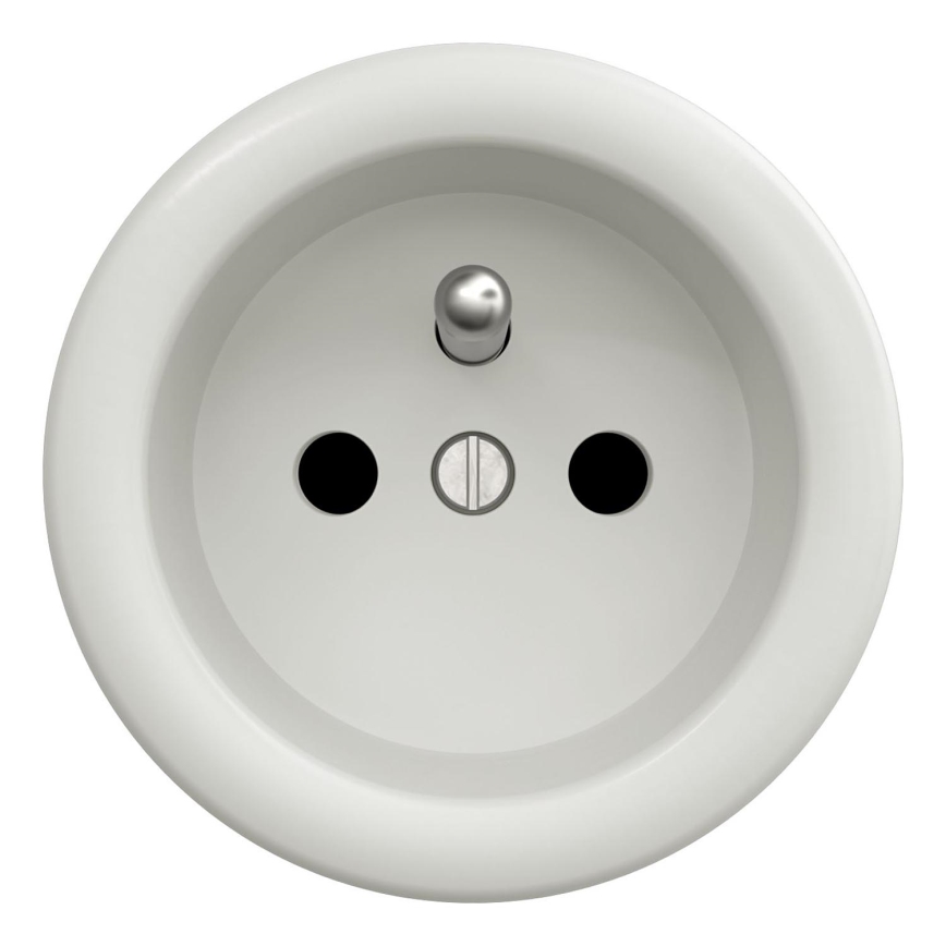 Kliklap - Vanaaegne pistik 230V valge