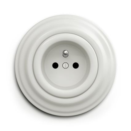 Kliklap - Vanaaegne pistik 230V valge