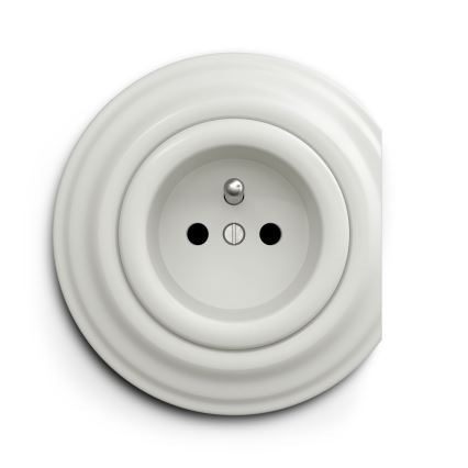 Kliklap - Vanaaegne pistik 230V valge
