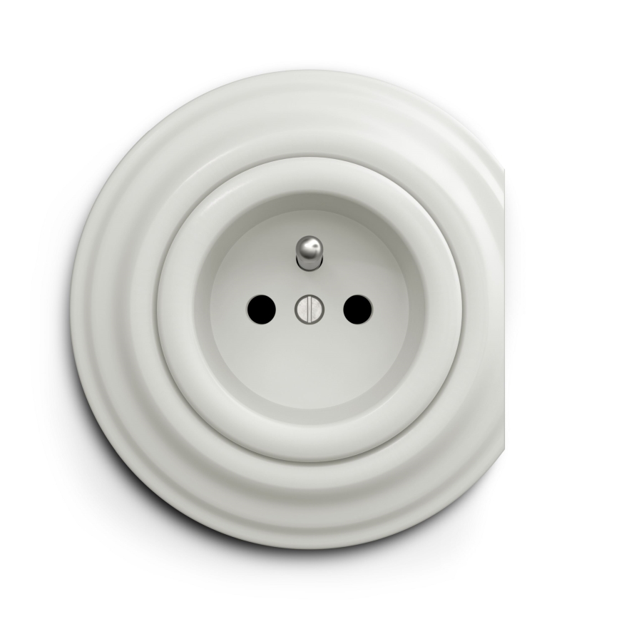 Kliklap - Vanaaegne pistik 230V valge