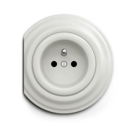 Kliklap - Vanaaegne pistik 230V valge