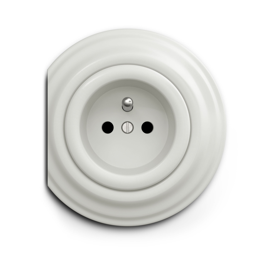 Kliklap - Vanaaegne pistik 230V valge