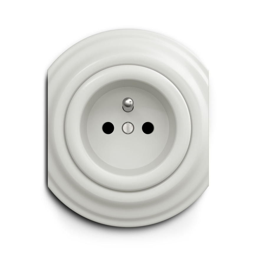 Kliklap - Vanaaegne pistik 230V valge