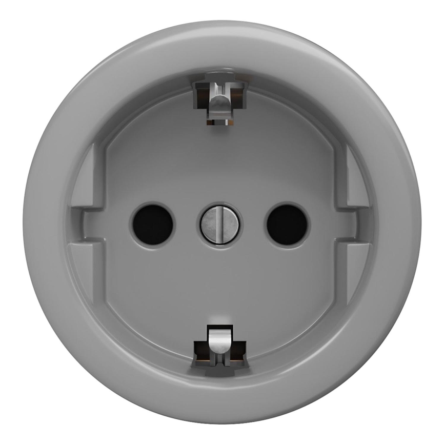 Kliklap - Vanaaegne pistikupesa ilma raamita SCHUKO 230V/16A hall