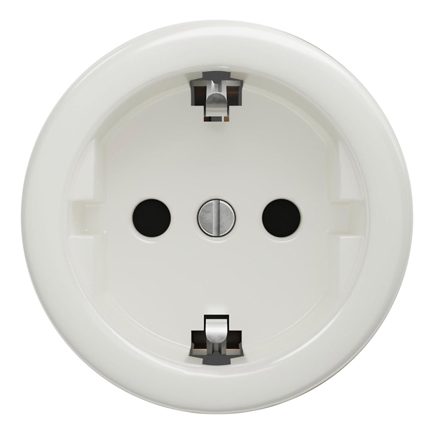 Kliklap - Vanaaegne pistikupesa ilma raamita SCHUKO 230V/16A valge