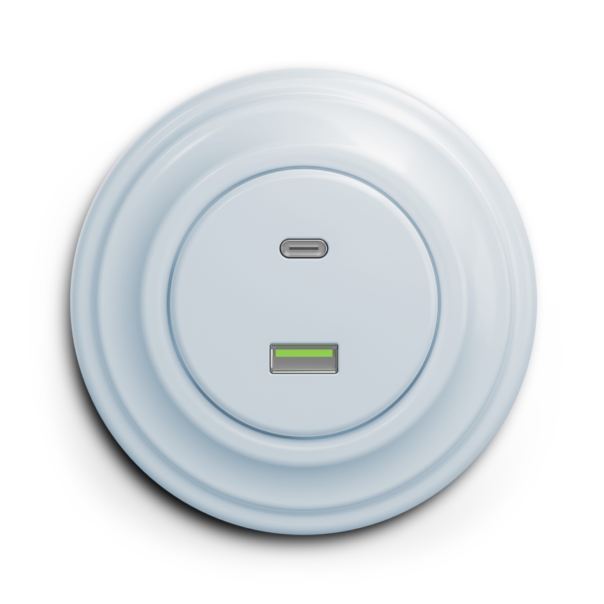 Kliklap - Vanaaegne USB pesa A+C sinine