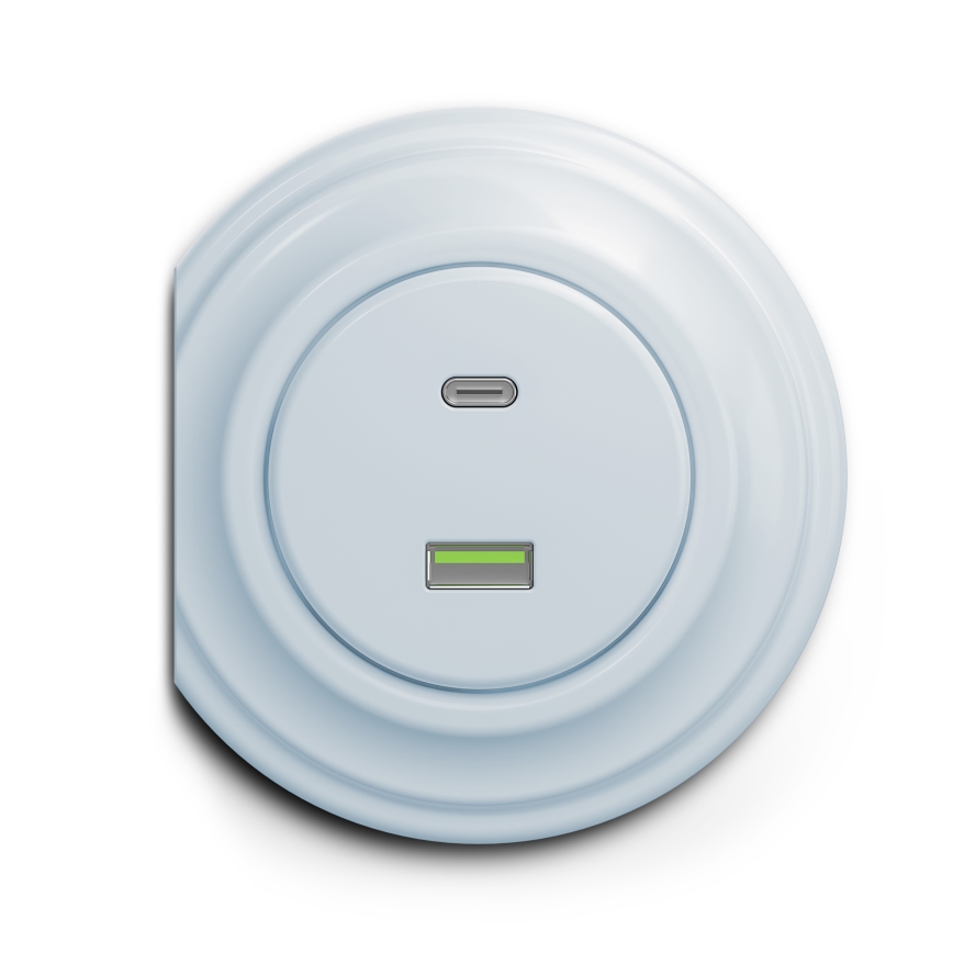 Kliklap - Vanaaegne USB pesa A+C sinine