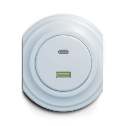 Kliklap - Vanaaegne USB pesa A+C sinine