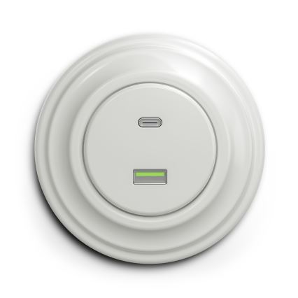 Kliklap - Vanaaegne USB pesa A+C valge