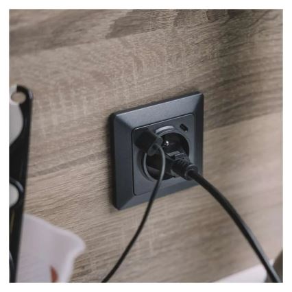 Kodune pistikupesa USB-A+USB-C, Prantsuse tüüpi, 250V/16A, antratsiit