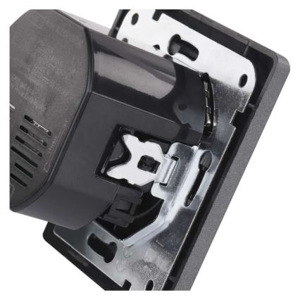 Kodune pistikupesa USB-A+USB-C, Prantsuse tüüpi, 250V/16A, antratsiit