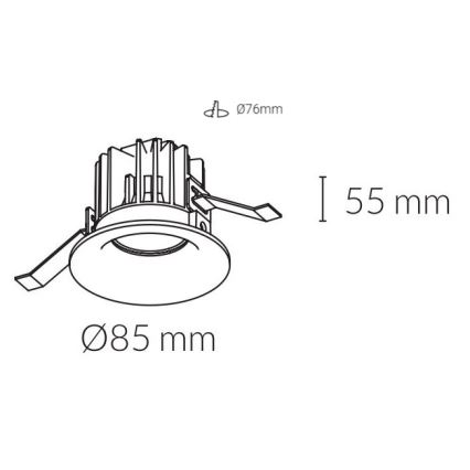 Kohl Lighting - LED Süvistatav valgusti vannituppa LUXO LED/12W/230V IP65