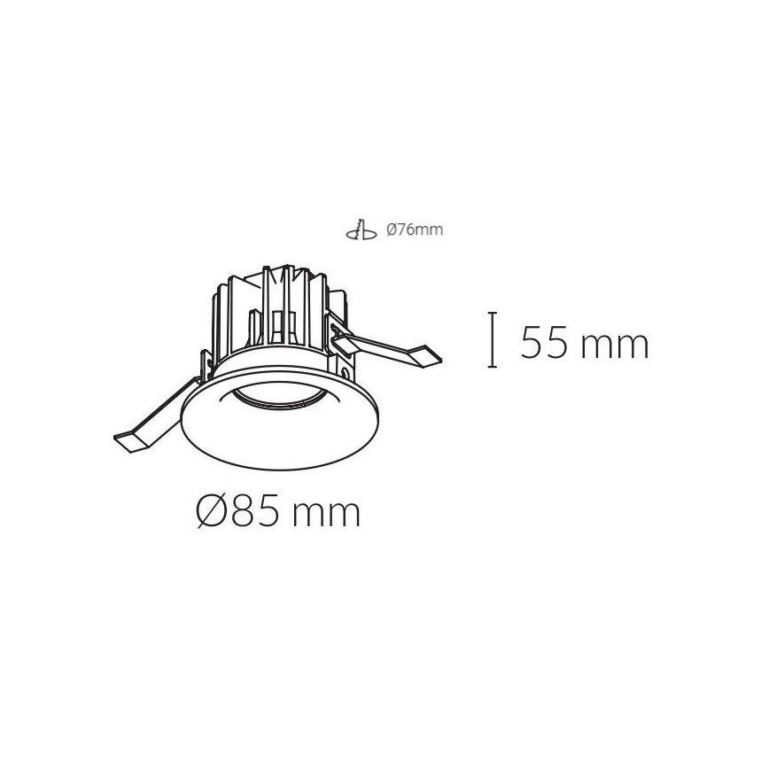 Kohl Lighting - LED Süvistatav valgusti vannituppa LUXO LED/12W/230V IP65