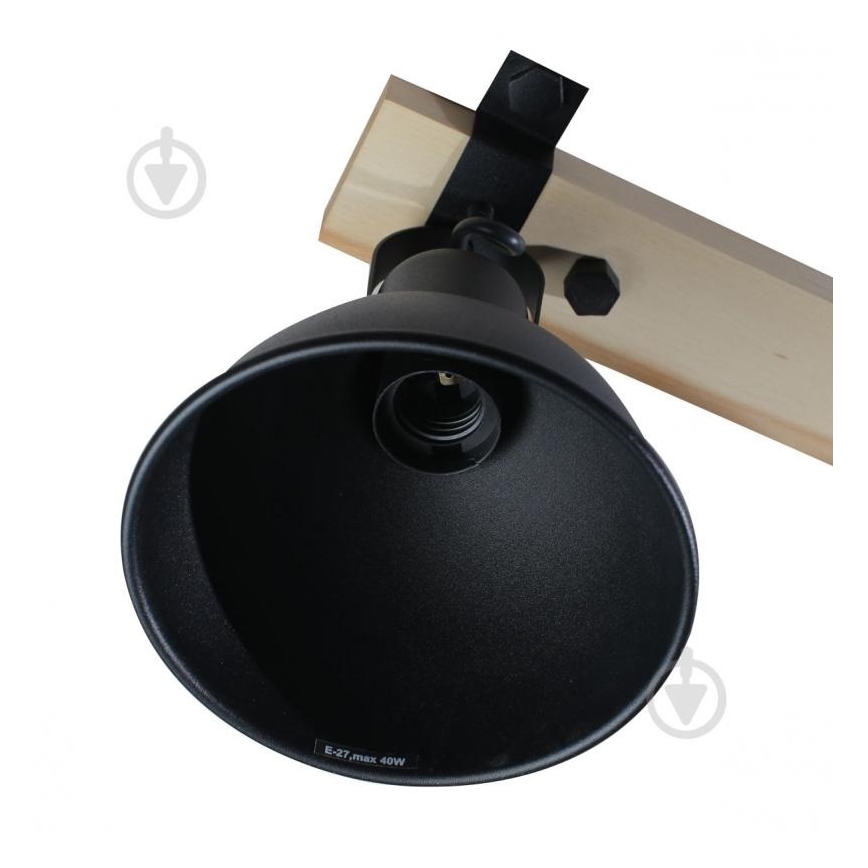 Kohtvalgusti 3xE27/40W/230V pöök/must