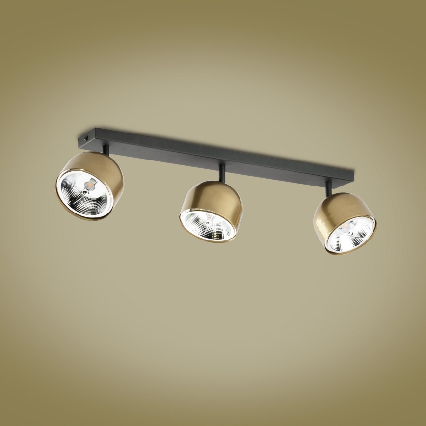 Kohtvalgusti ALTEA 3xAR111 GU10/50W/230V kuldne/must