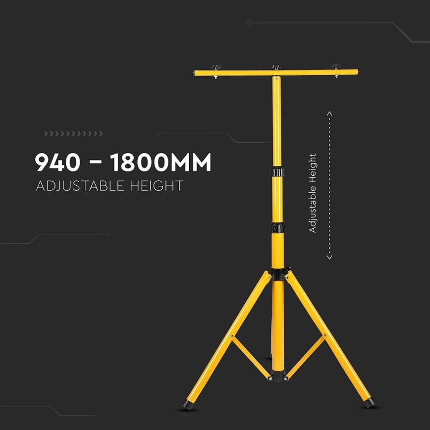 Kohtvalgusti alus 180 cm kollane