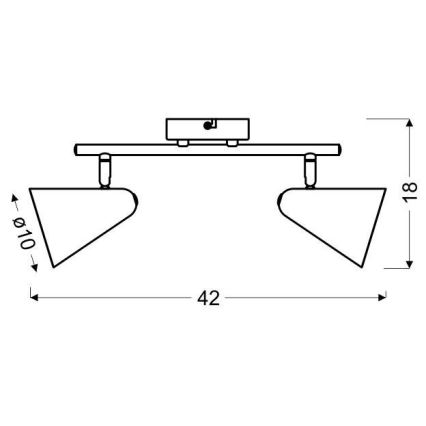 Kohtvalgusti AMOR 2xE14/40W/230V kollane