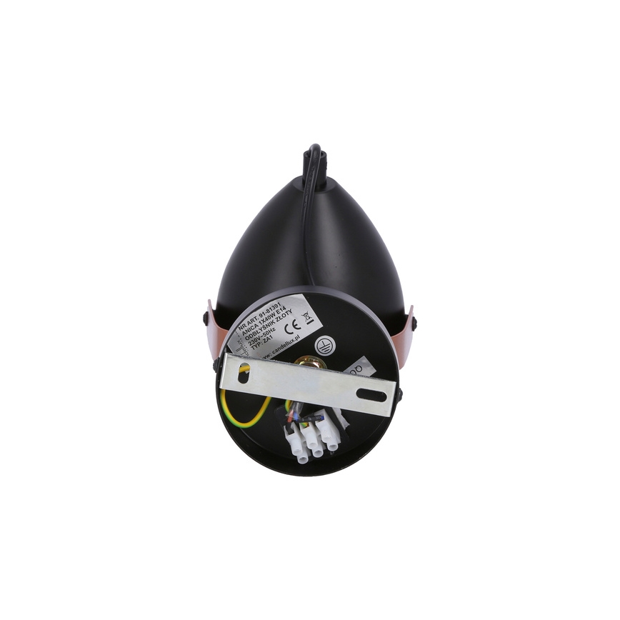 Kohtvalgusti ANICA 1xE14/40W/230V must/vask