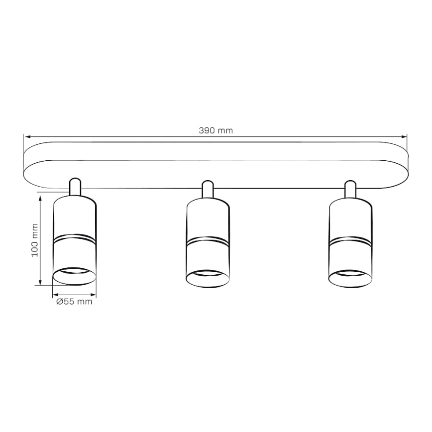 Kohtvalgusti BAMBOO 3xGU10/10W/230V must