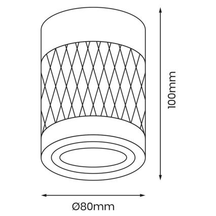 Kohtvalgusti BIMA 1xGU10/25W/230V ümmargune must