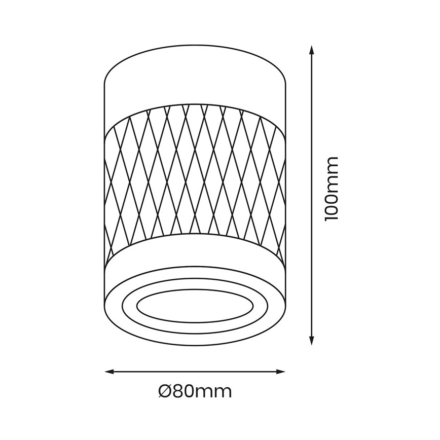 Kohtvalgusti BIMA 1xGU10/25W/230V ümmargune must