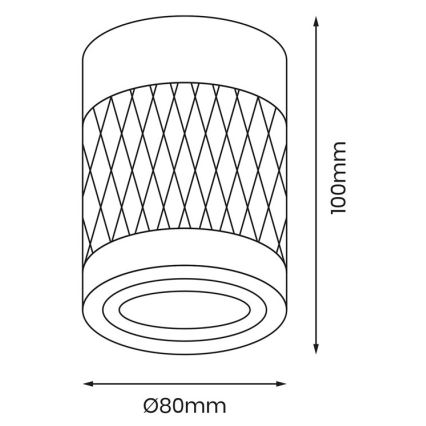 Kohtvalgusti BIMA 1xGU10/25W/230V ümmargune valge