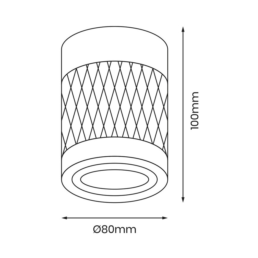 Kohtvalgusti BIMA 1xGU10/25W/230V ümmargune valge