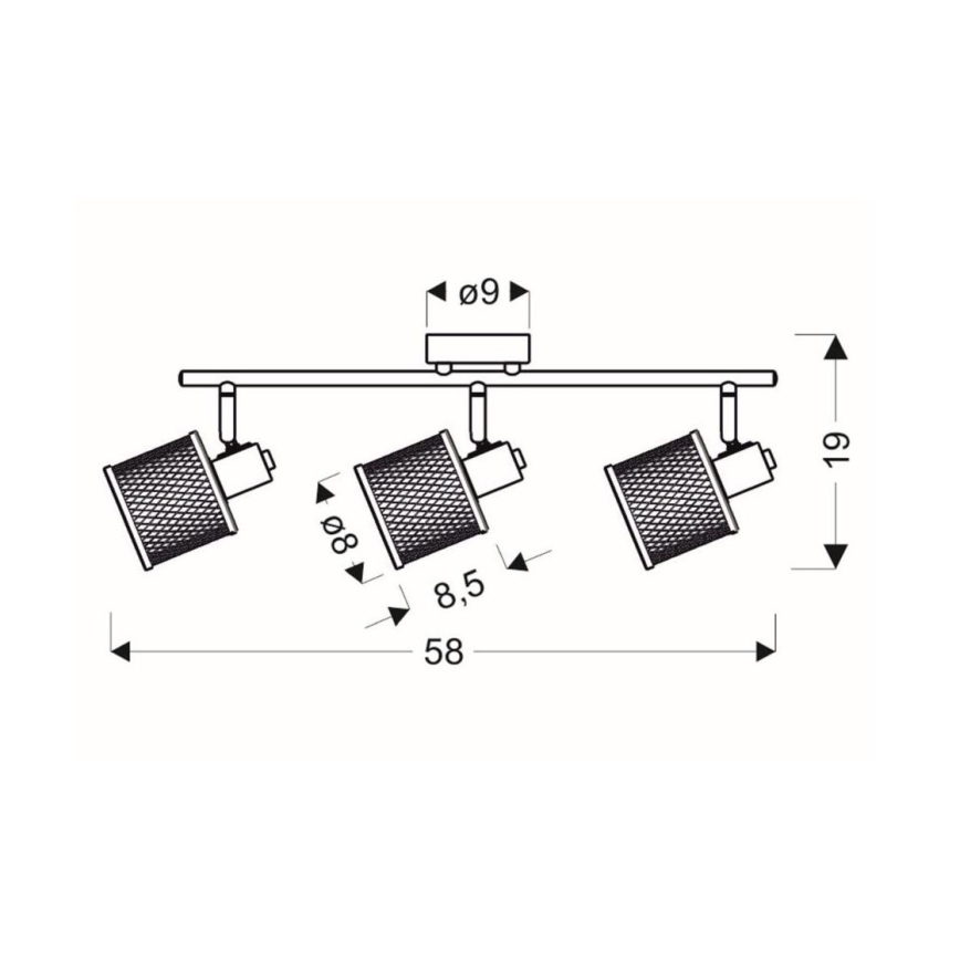 Kohtvalgusti CANABERA 3xE14/40W/230V
