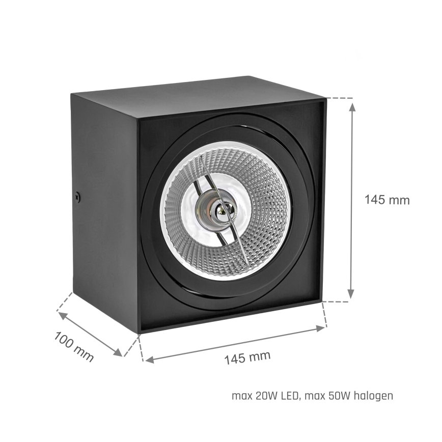 Kohtvalgusti CHLOE AR111 1xGU10/50W/230V kandiline must