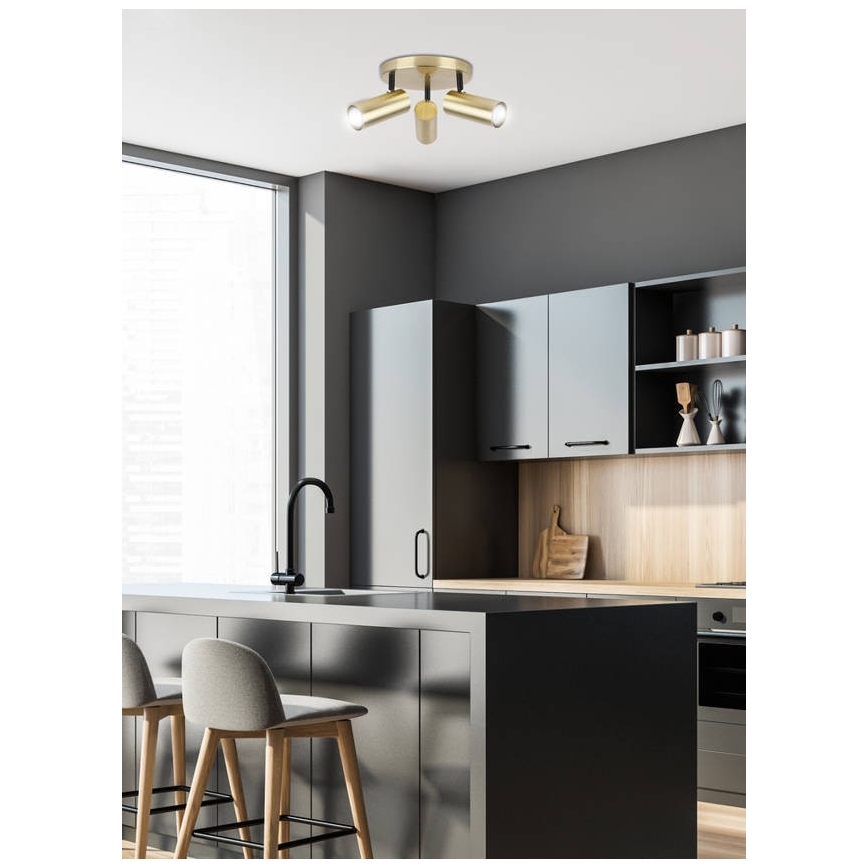 Kohtvalgusti COLLY 3xGU10/15W/230V kuldne