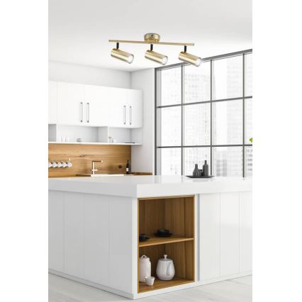 Kohtvalgusti COLLY 3xGU10/15W/230V kuldne