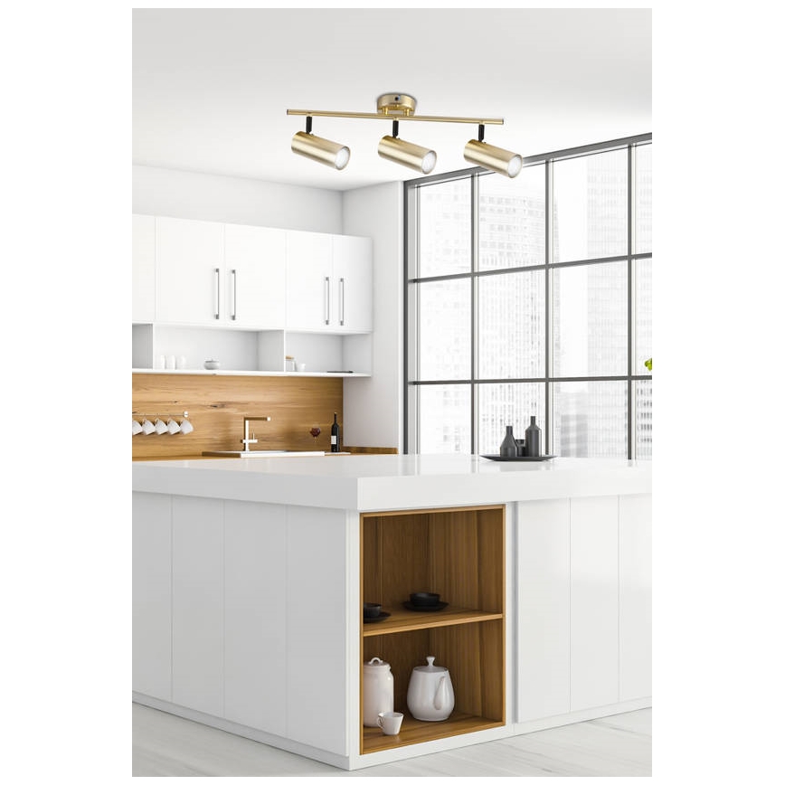 Kohtvalgusti COLLY 3xGU10/15W/230V kuldne