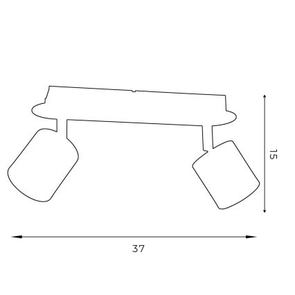 Kohtvalgusti DEMIA 2xGU10/8W/230V valge