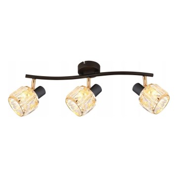 Kohtvalgusti DUBAI 3xE14/40W/230V must/kuldne