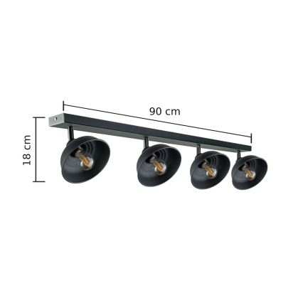 Kohtvalgusti FAUN 4xE27/60W/230V must