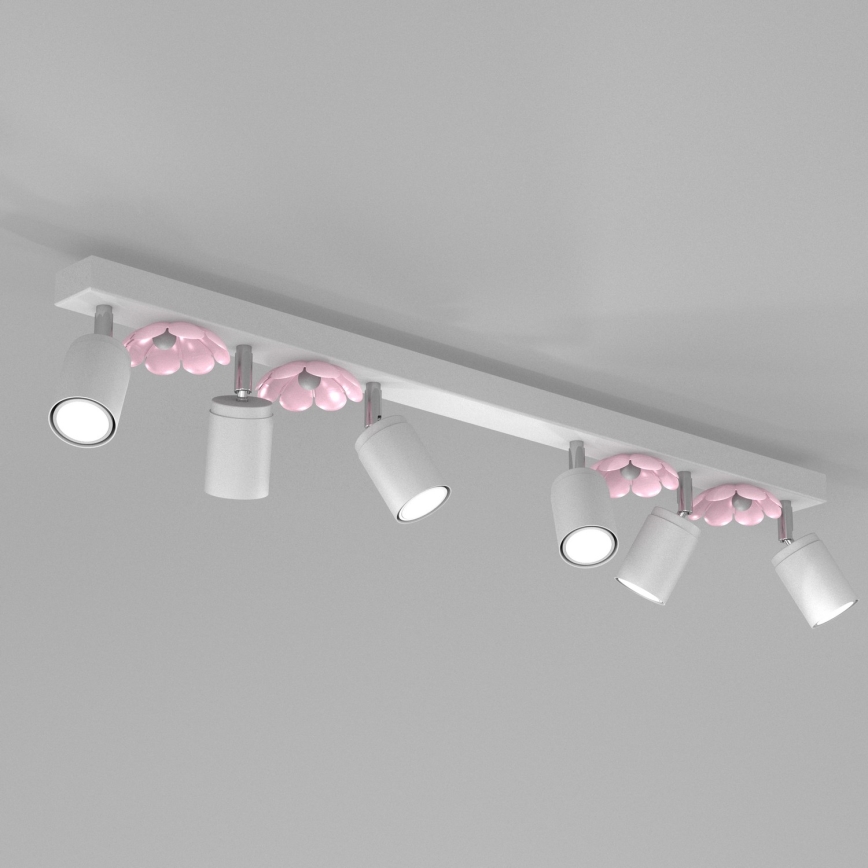 Kohtvalgusti FLOWER 6xGU10/8W/230V valge