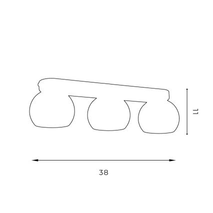 Kohtvalgusti GALAXY 3xGU10/8W/230V valge/läikiv kroom
