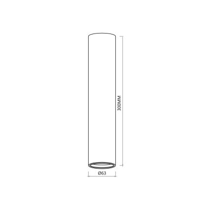 Kohtvalgusti GENESIS 1xGU10/8W/230V 30 cm must