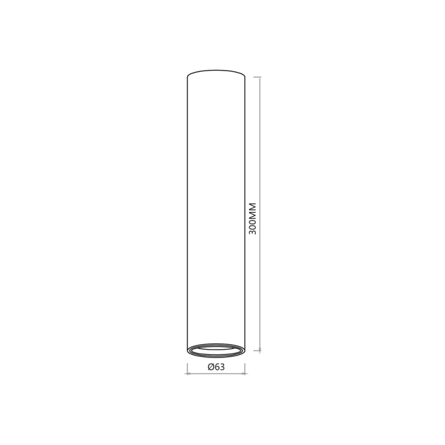 Kohtvalgusti GENESIS 1xGU10/8W/230V 30 cm must