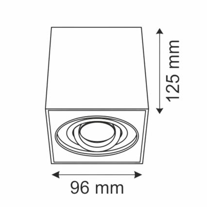 Kohtvalgusti HADAR Q1 1xGU10/10W/230V must