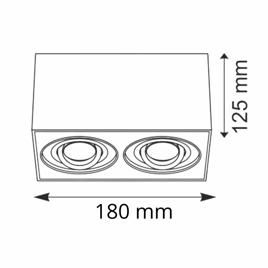 Kohtvalgusti HADAR Q2 2xGU10/10W/230V valge