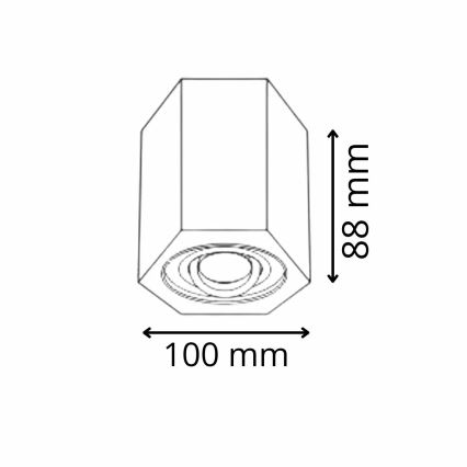 Kohtvalgusti HEXAGON 1xGU10/10W/230V must