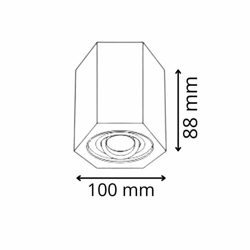 Kohtvalgusti HEXAGON 1xGU10/10W/230V must