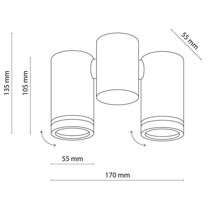 Kohtvalgusti JET KOMPLEKT 2xGU10/10W/230V must