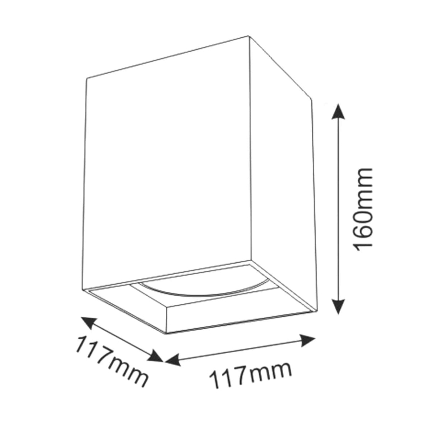 Kohtvalgusti JUPITER 1xE27/20W/230V 11,7x11,7 cm must