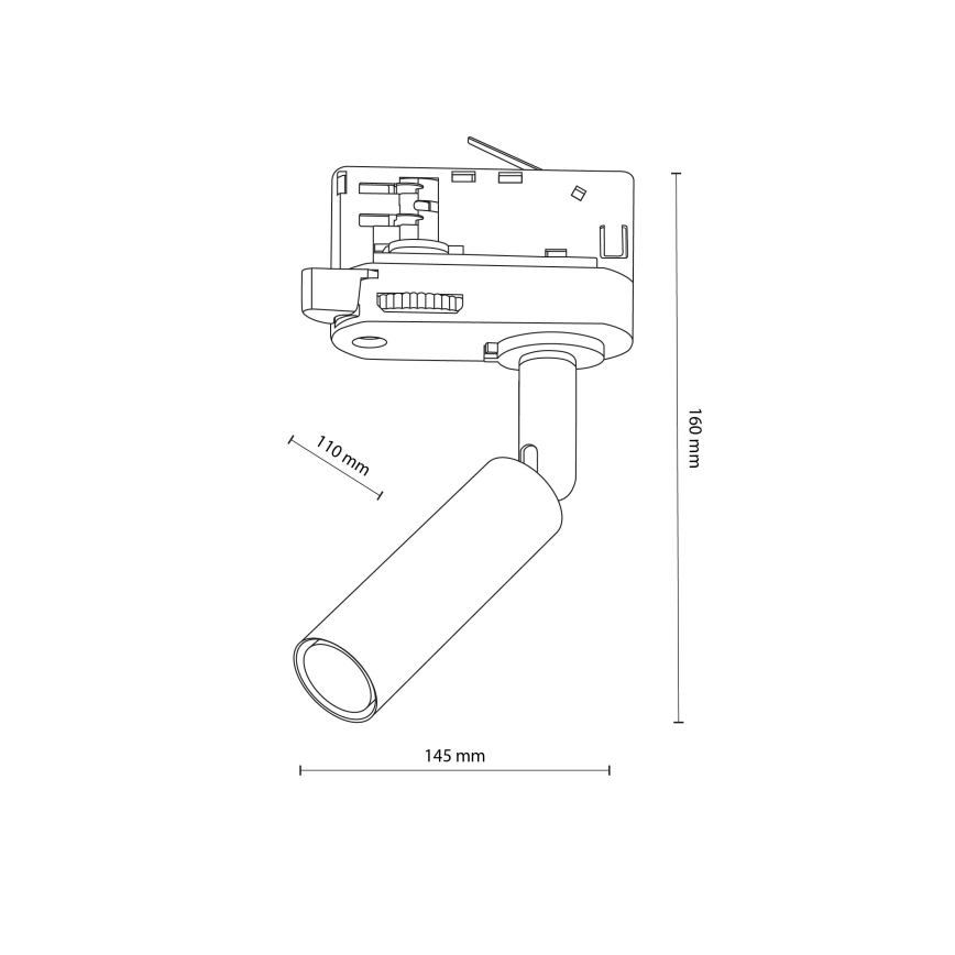 Kohtvalgusti Kolmefaasilisele rööbassüsteemile LAGOS 1xG9/8W/230V must