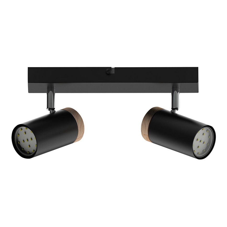 Kohtvalgusti LAGOS 2xGU10/15W/230V must/pruun