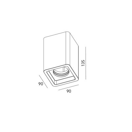 Kohtvalgusti lakke NAOS 1xGU10/35W/230V