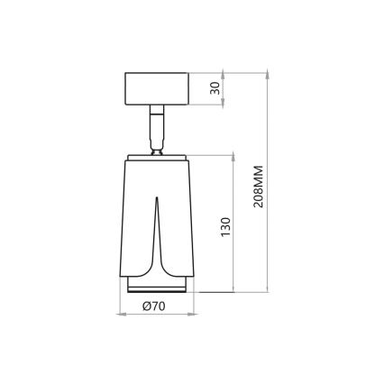 Kohtvalgusti LILL 1xGU10/8W/230V must